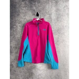 The North Face Girls Long Sleeve Fleece Quarter Zip Pullover Sz Medium‎ (10-12)